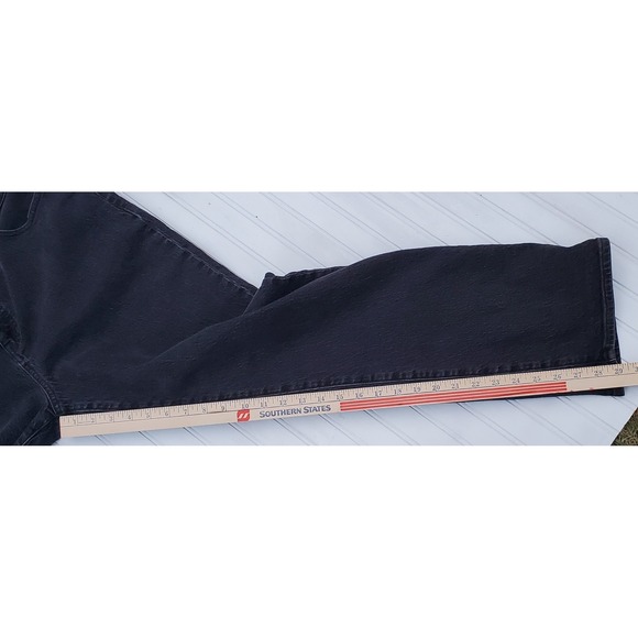 Madewell Jeans Womens 32 Black Denim 90s‎ Straight High Rise Grunge Hipster - Picture 3 of 11